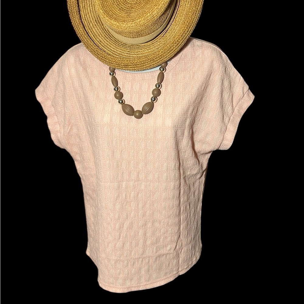 Dokotoo Women’s Pink Cap Sleeve Blouse – Size S NWT